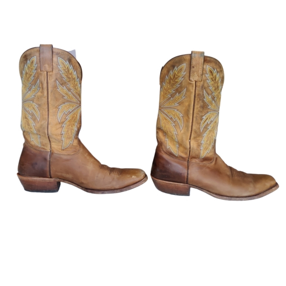 Nocona, Vintage EST 1925 Leather Western Cowboy Boots Men's Size 11.5 D. - Picture 6 of 16